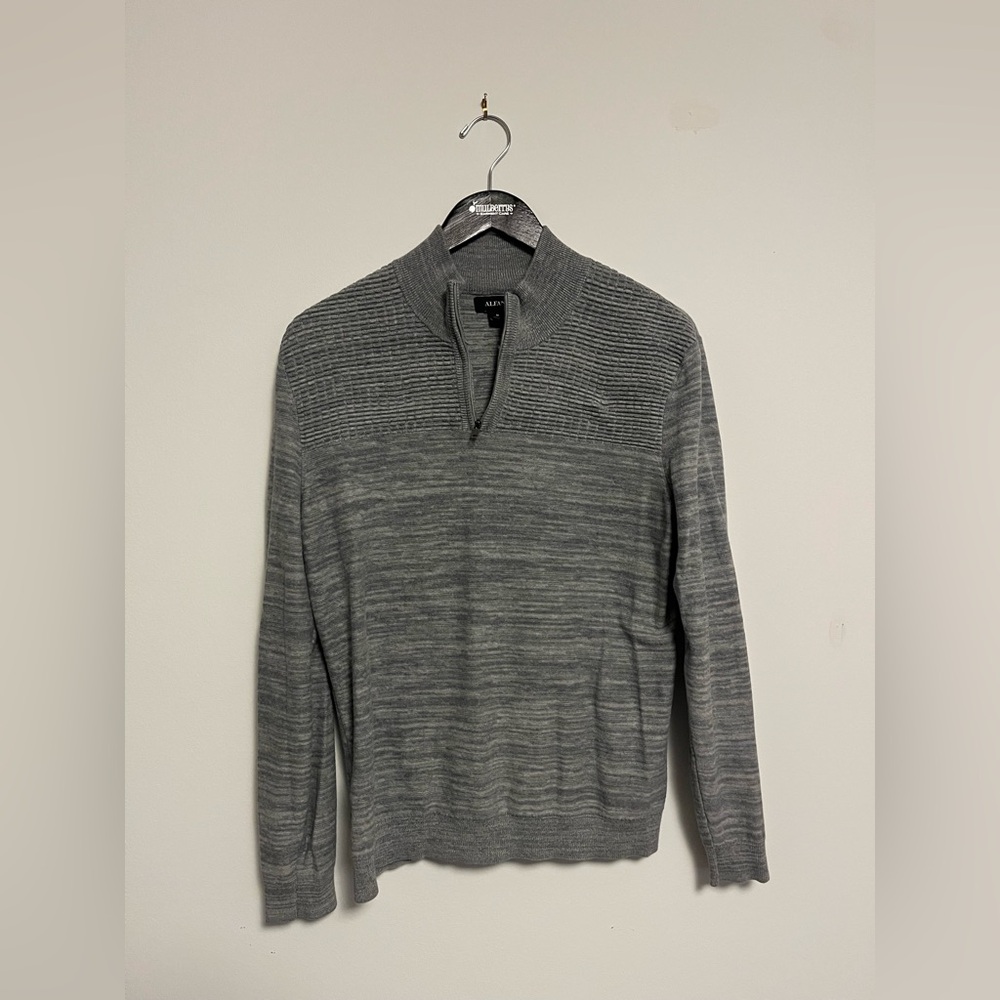 Alfani Men's Heather Gray Zip-Up Sweater